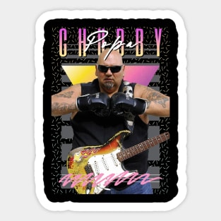 Popa Chubby Retro Aesthatic Fan Art Sticker